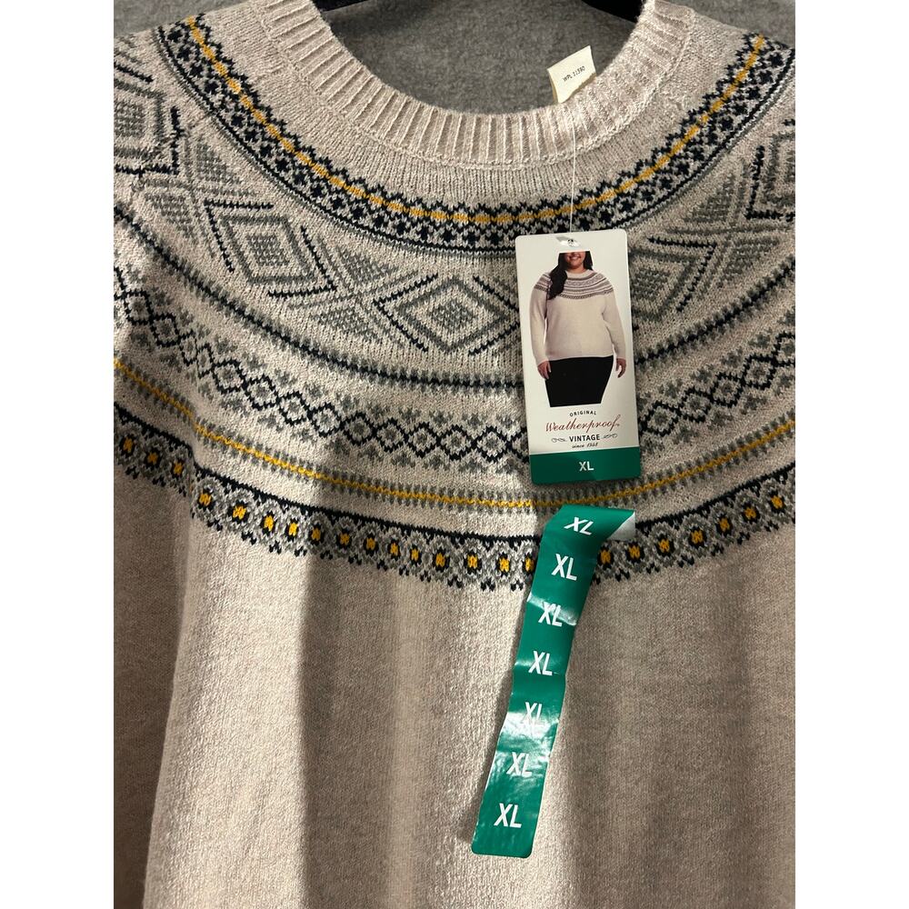 weatherproof fair isle sweater xl‎ NWT